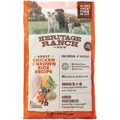 Heritage Ranch by H-E-B Chicken & Brown Rice Dry Dog Food