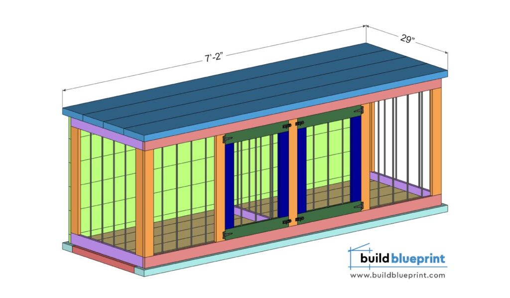 Large DIY Double Dog Kennel from Build Blueprint