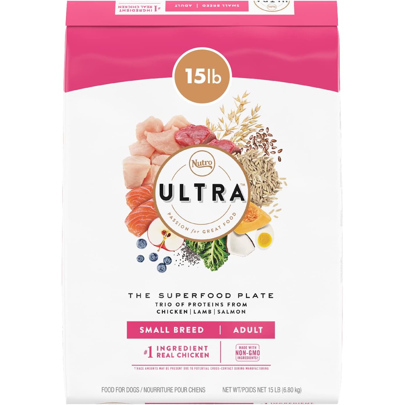 NUTRO ULTRA Adult Small Breed High Protein Natural Dry Dog Food with a Trio of Proteins from Chicken