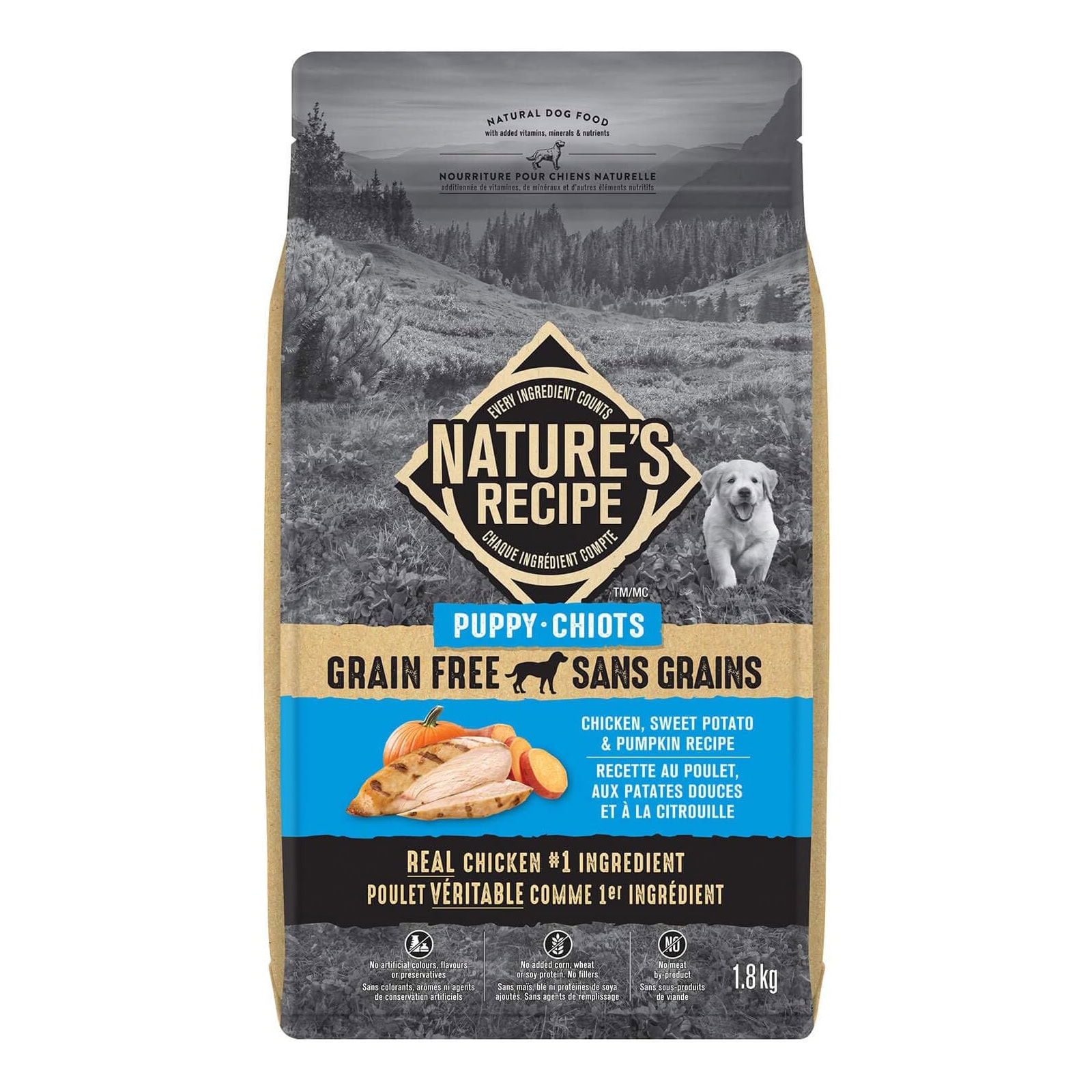 Nature’s Recipe Puppy Grain Free Chicken, Sweet Potato & Pumpkin Recipe Dog Food