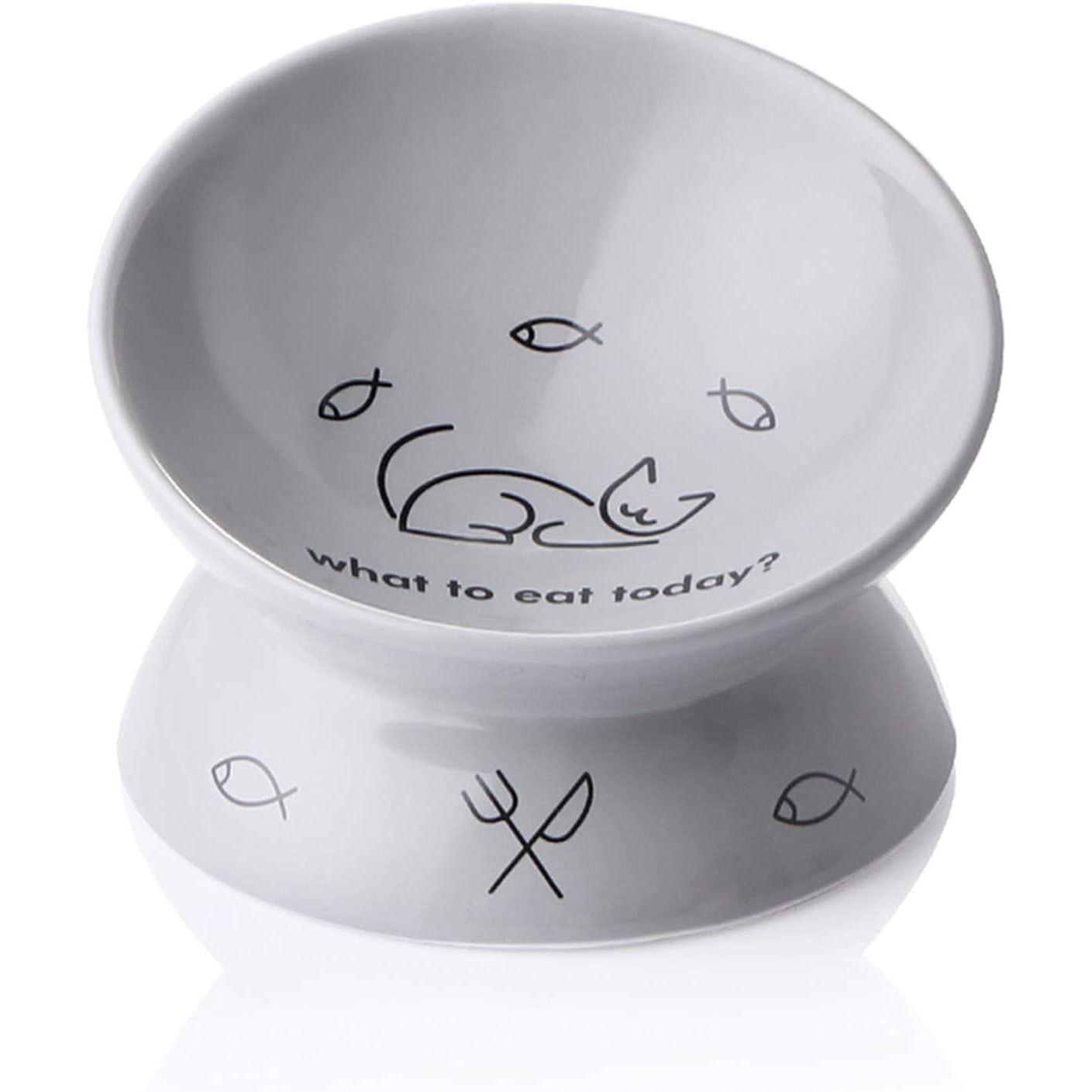 SWEEJAR Ceramic Raised Cat Bowls new