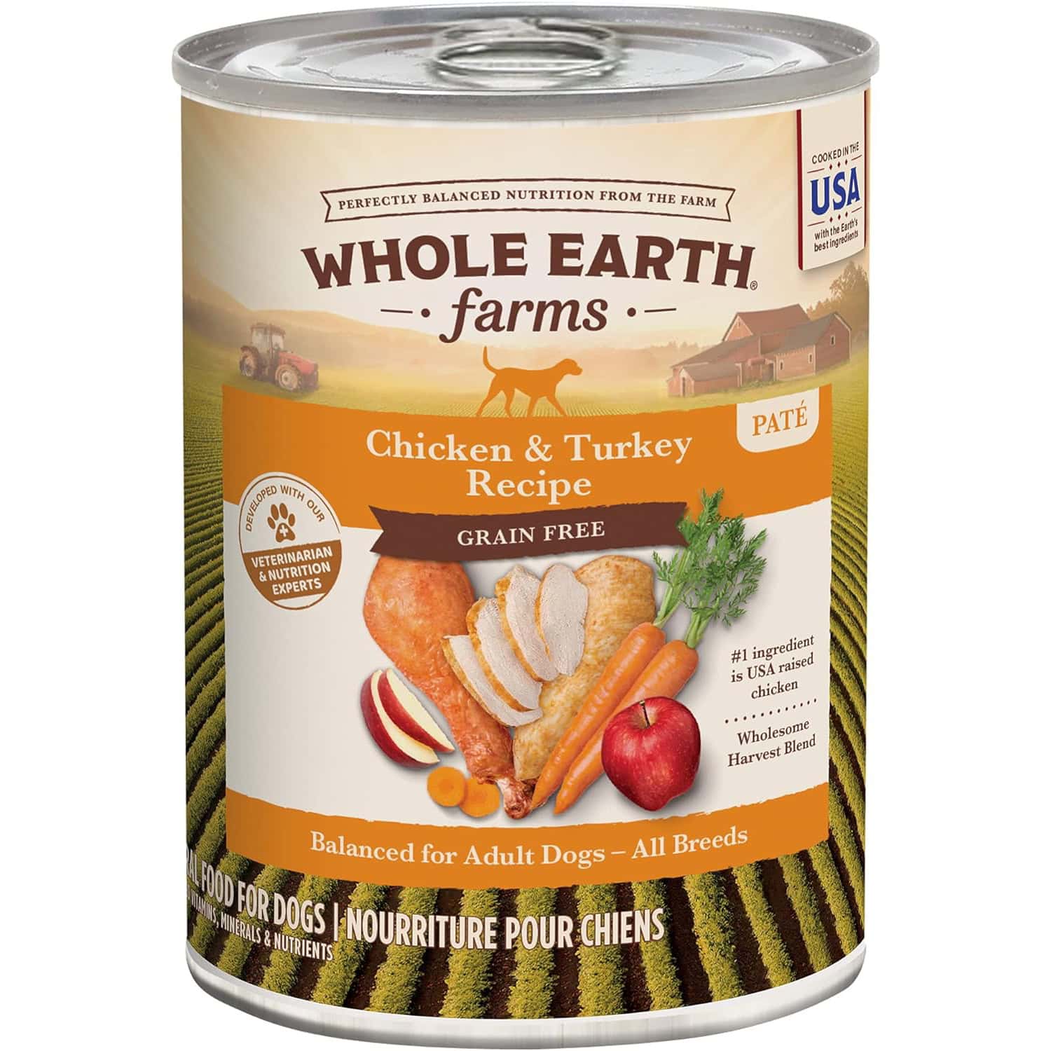 Whole Earth Farms Grain Free Chicken and Turkey Recipe Canned Dog Food 