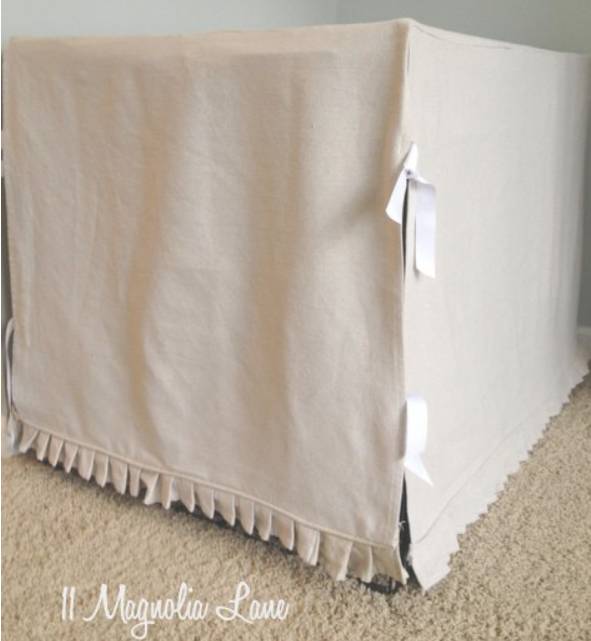 DIY DOG CRATE WITH A SLIPCOVER