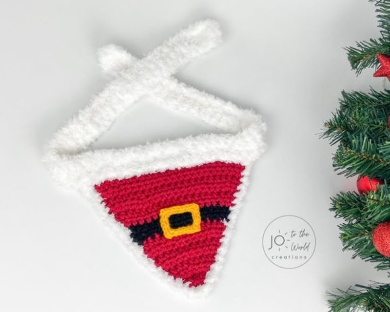DIY christmas dog collar