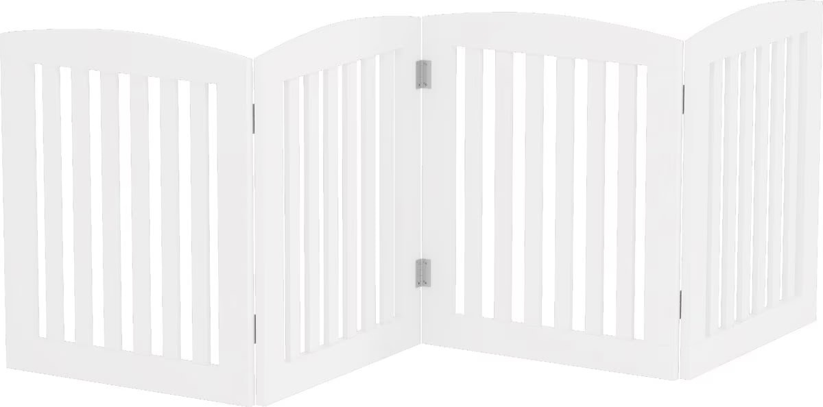 Pawland Freestanding Foldable Wooden Dog Gate 