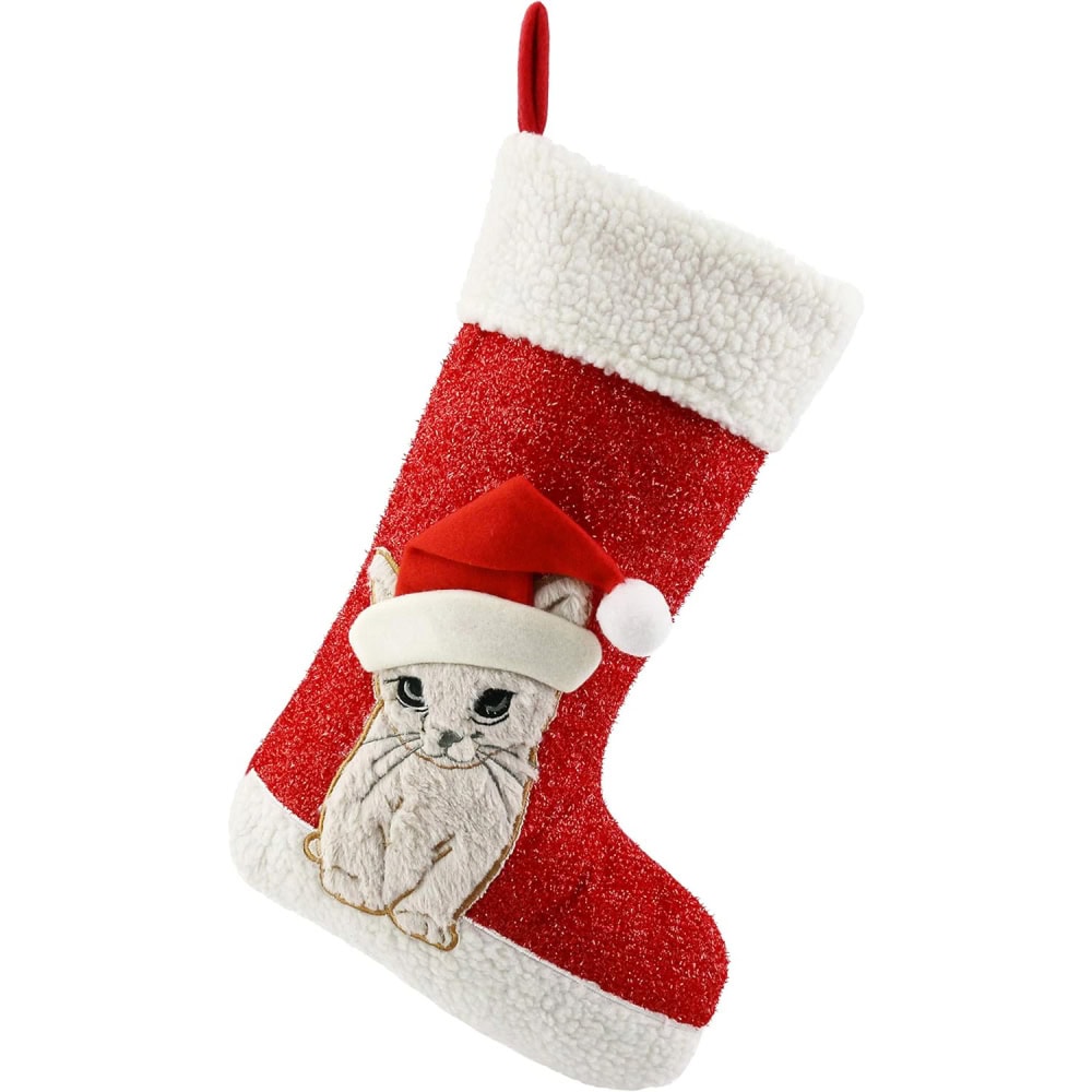 WEWILL 20in Cute Cat Christmas Stockings 
