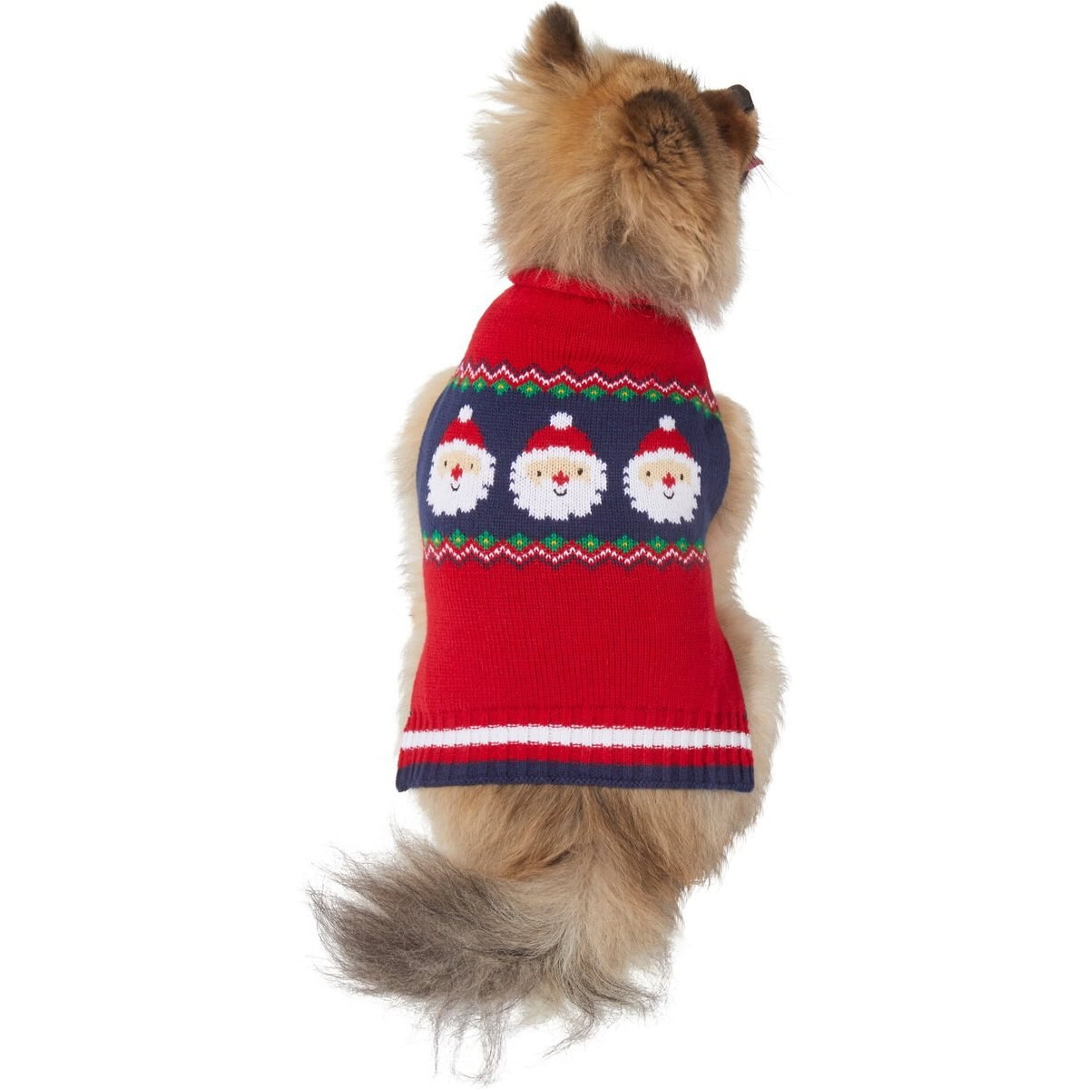 Wagatude Santa Pixel Dots Dog Sweater new