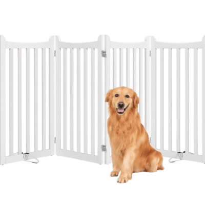 Yaheetech 4-Panel 36-in Tall Wooden Freestanding Dog Gate