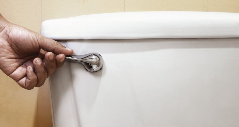 flushing down the toilet