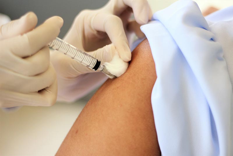 person getting rabies shot