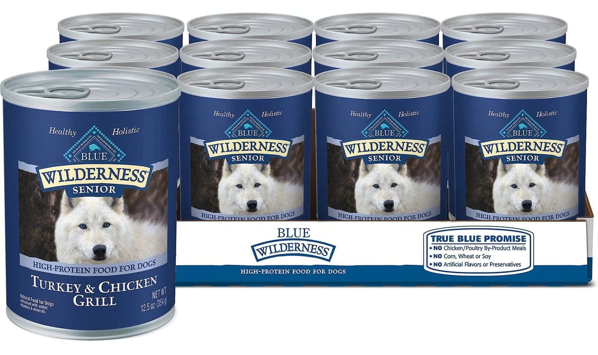 Blue Buffalo Wilderness Turkey & Chicken Grill Grain-Free Senior Canned Dog Food