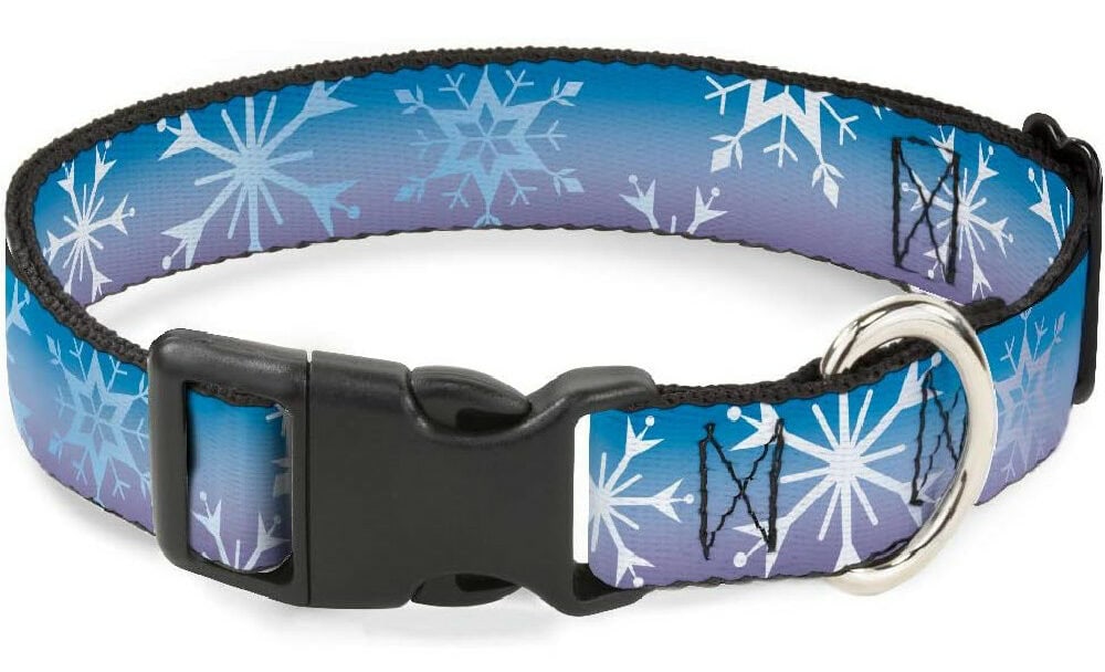 Buckle Down Personalized Snowflakes Collar
