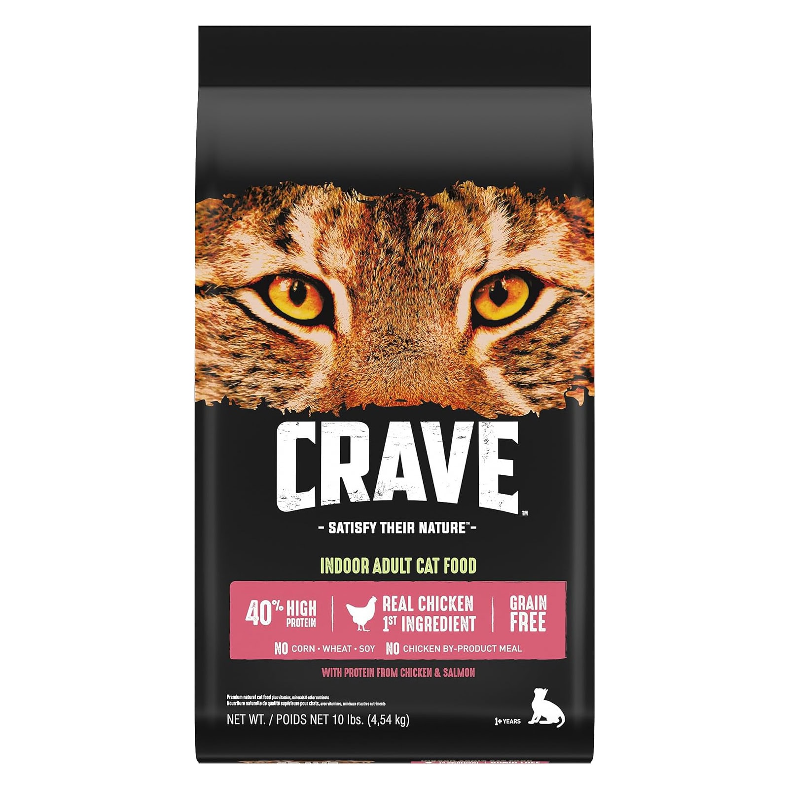 Crave Grain Free with Protein from Chicken & Salmon Dry Indoor Adult Cat Food