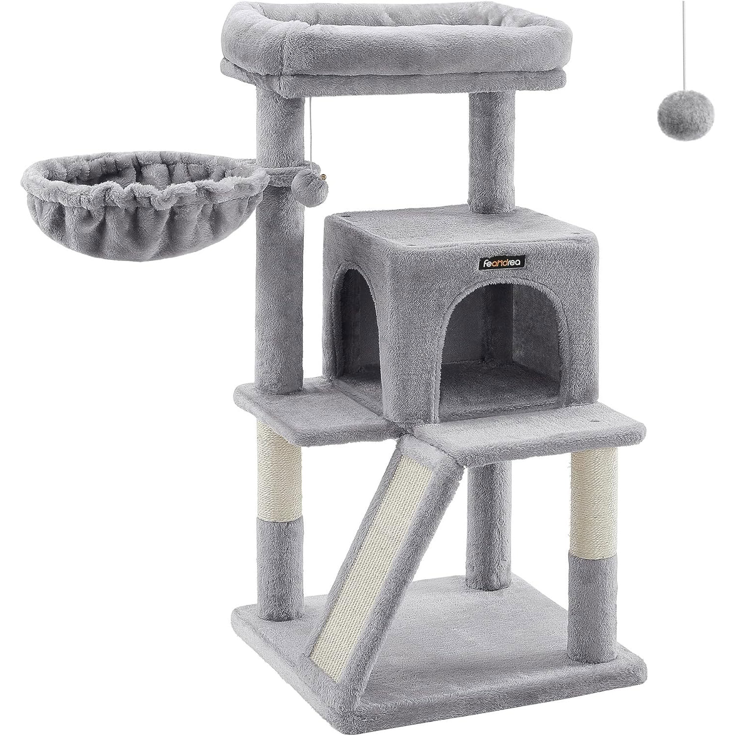 FEANDREA Small Cat Tower With Widened Perch
