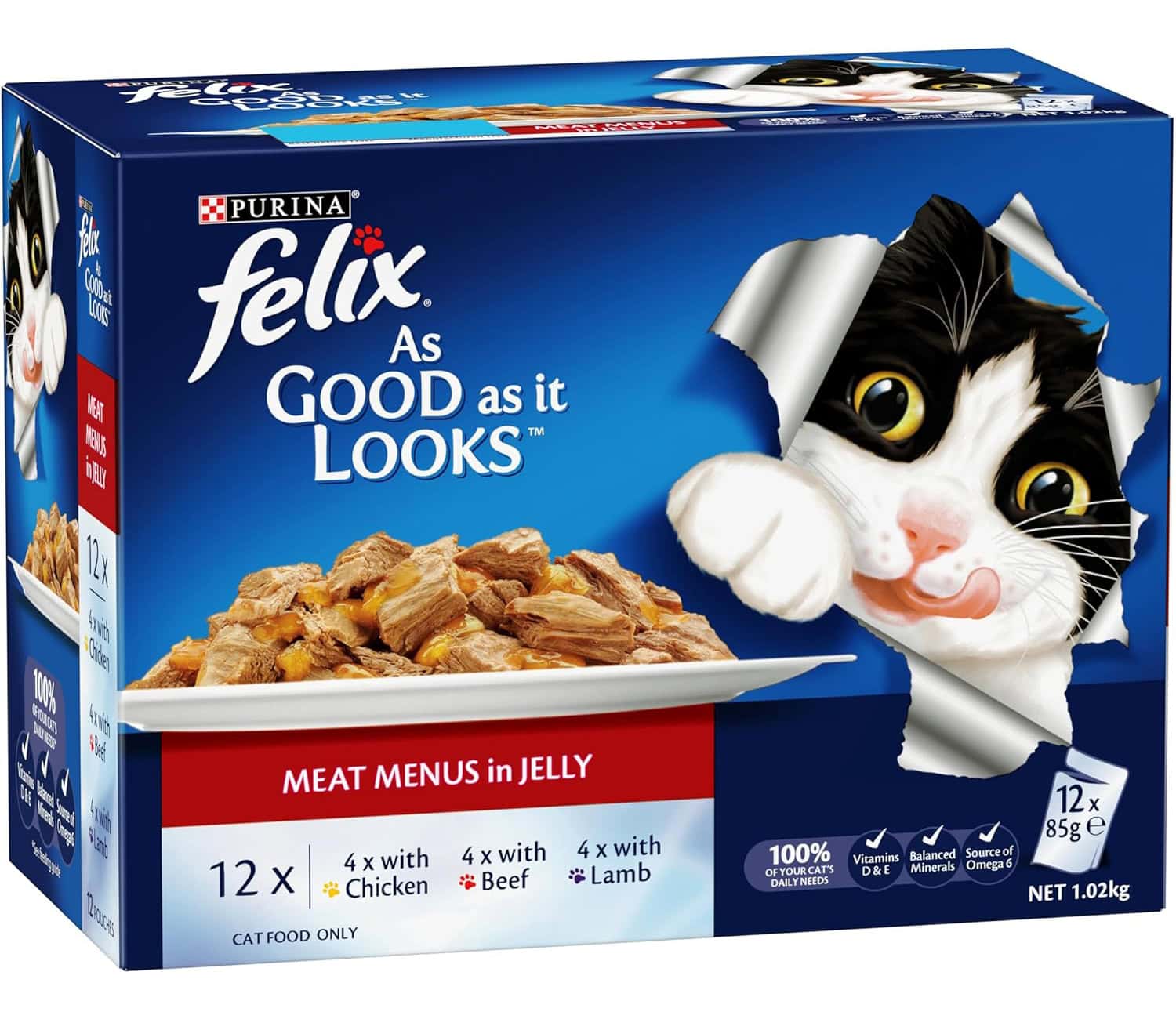 FELIX Adult As Good As It Looks Meat Menu Wet Cat Food