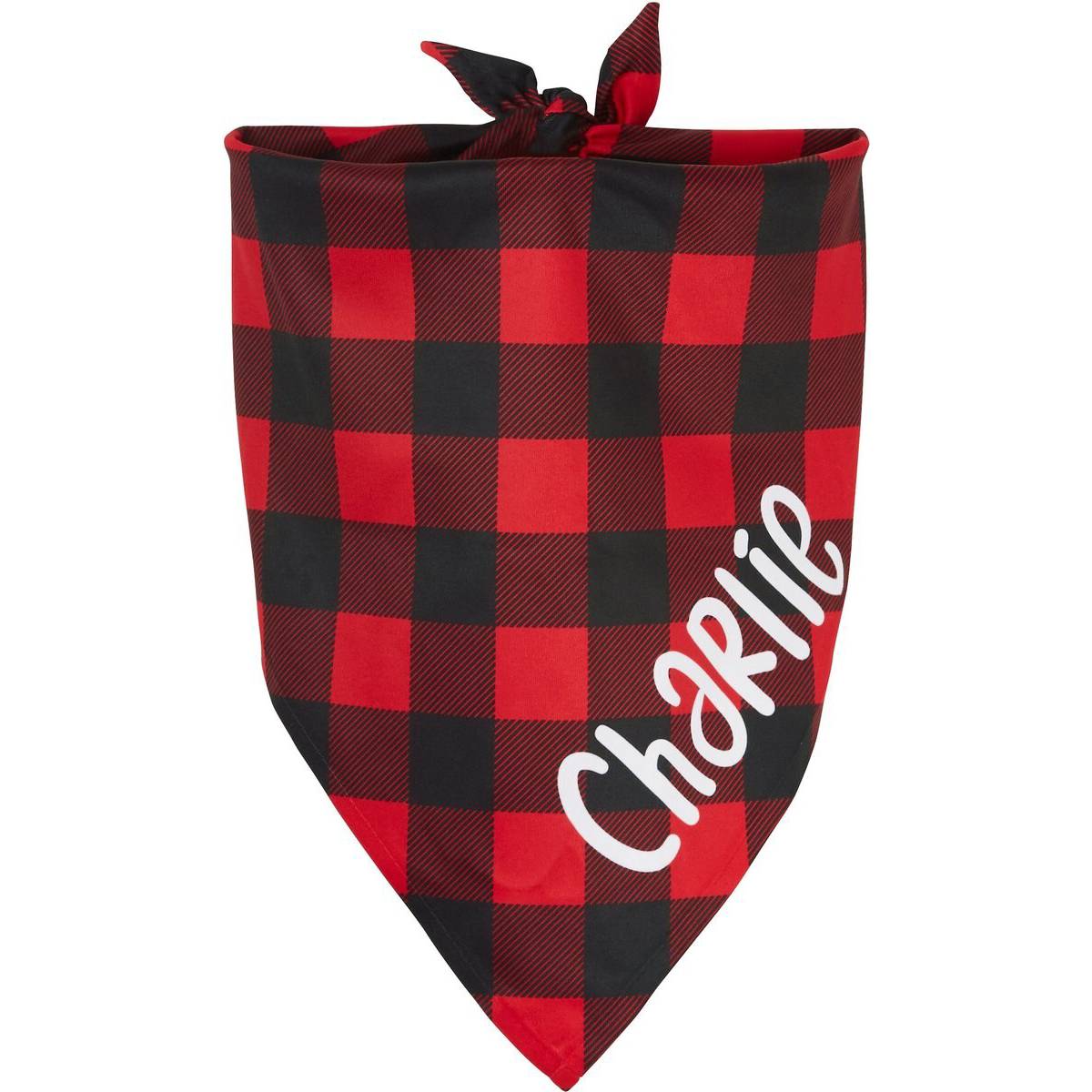 Frisco Buffalo Plaid Printed Personalized Dog & Cat Bandana 