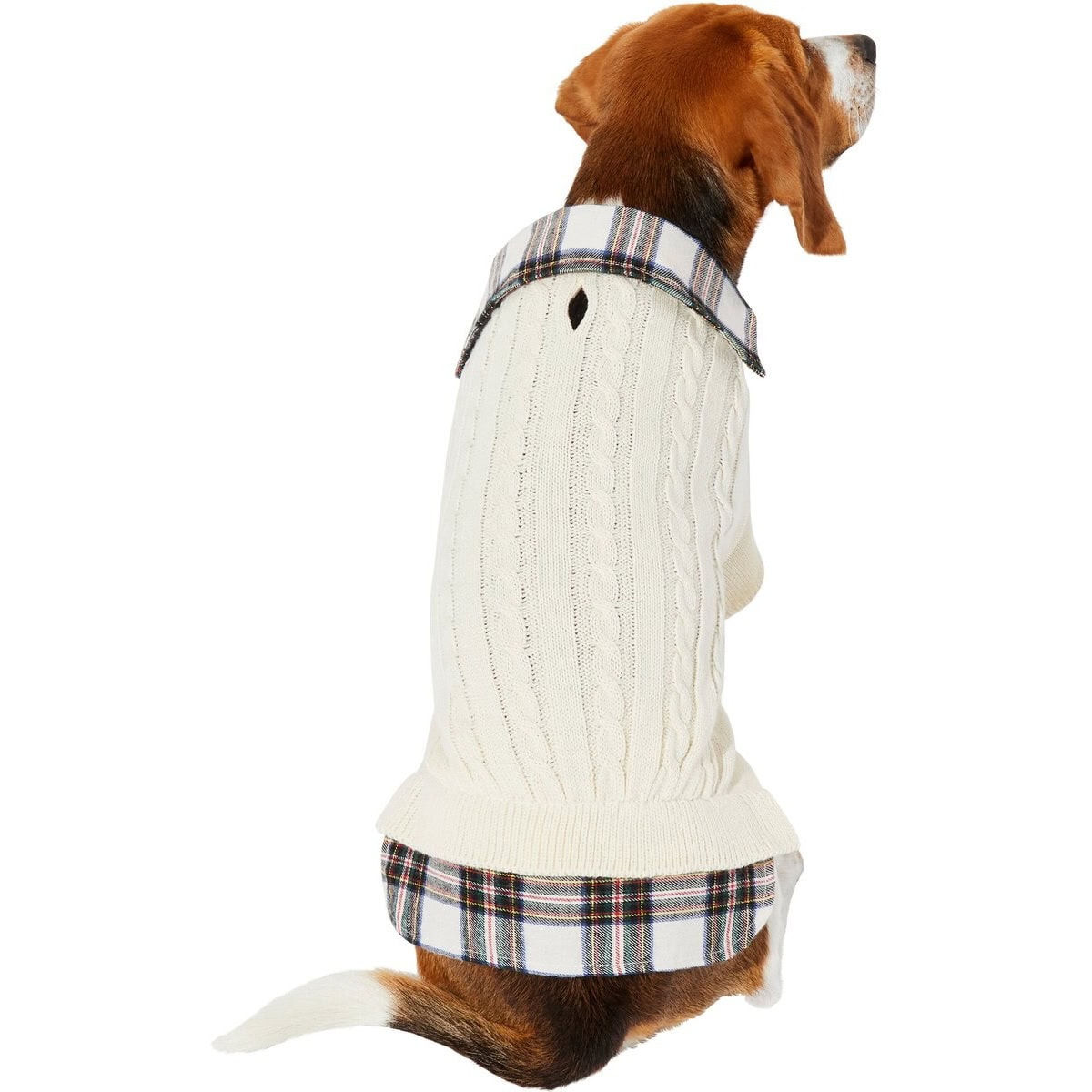 Frisco Cream Cable Knit Dog Sweater