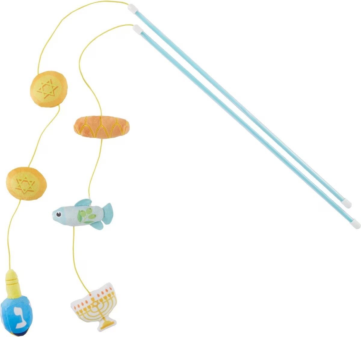 Frisco Holiday Hanukkah Teaser Cat Toy with Catnip