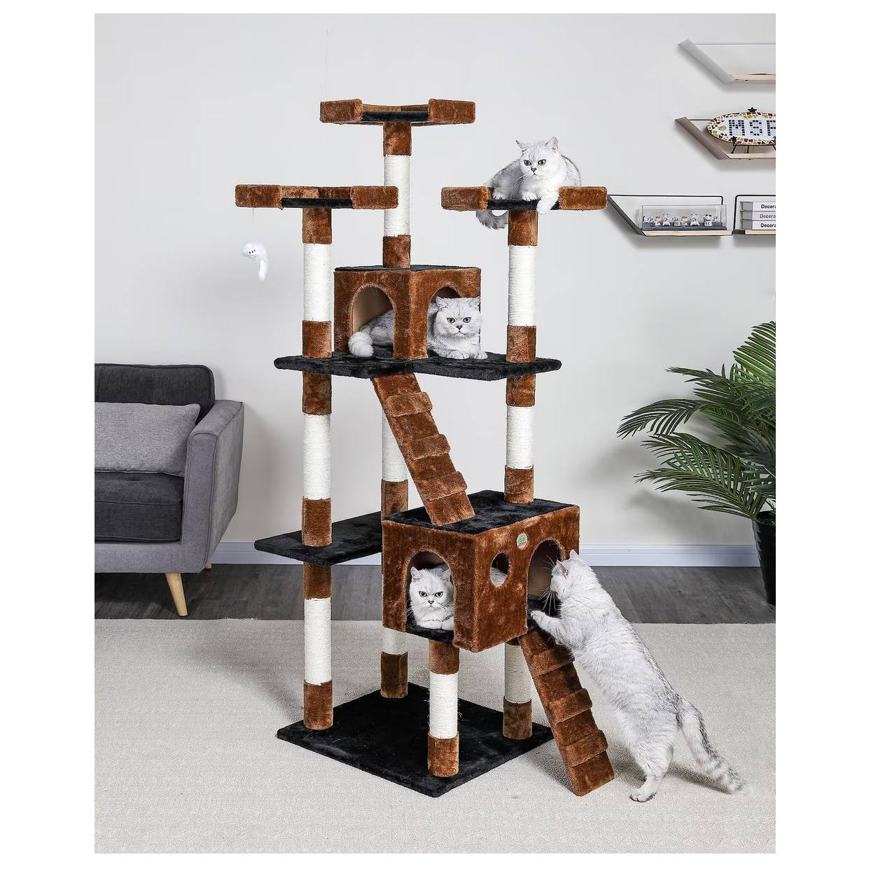 Go Pet Club 72-inch Faux Fur Cat Tree