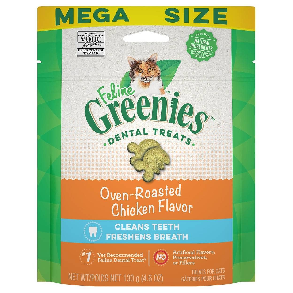 Greenies Feline Oven Roasted Chicken Flavor Dental Cat Treats