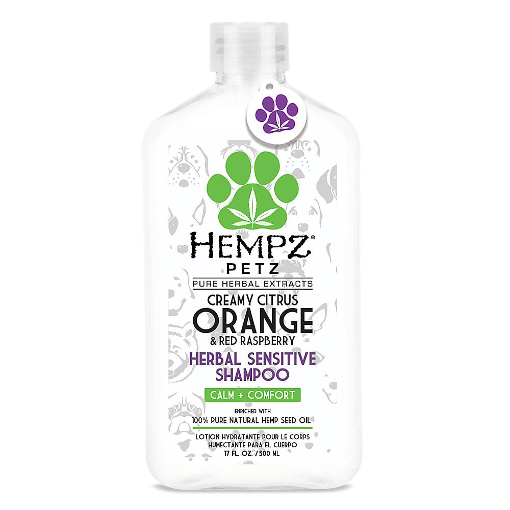 Hempz Petz Herbal Sensitive Shampoo Creamy Citrus Orange & Red Raspberry