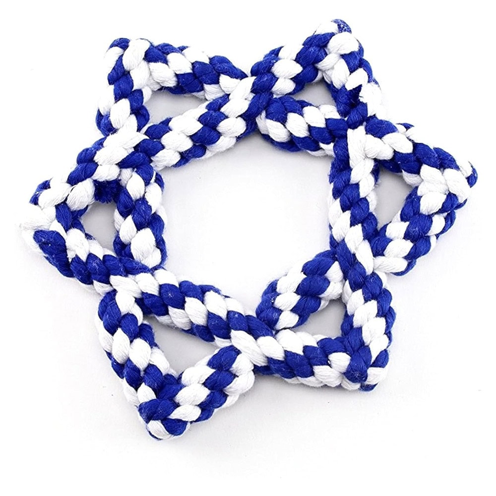 Midlee Hanukkah Star of David Rope Dog Toy
