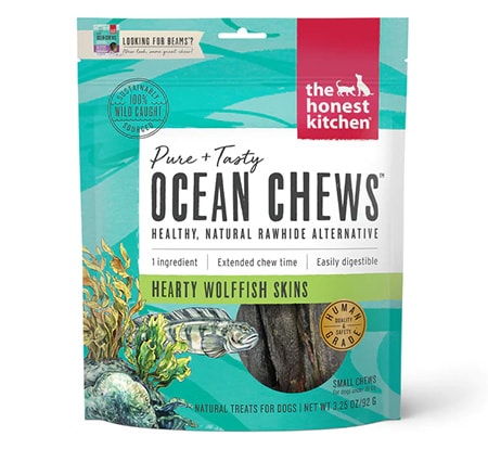 Ocean Chews Hearty Wolffish Skins Beams