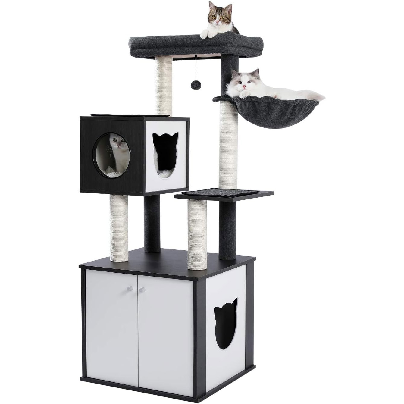 PAWZ Road 59 Inch All-in-One Cat Tree