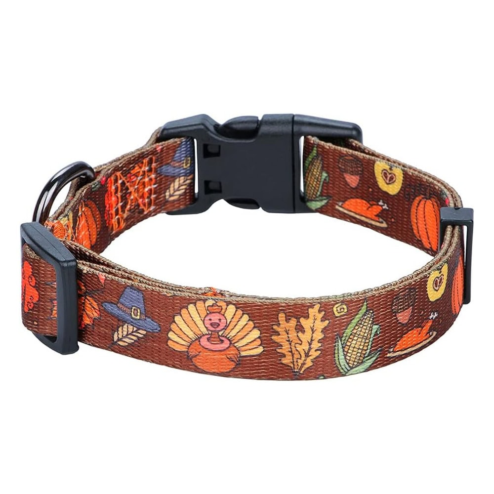 Rhea Rose Fall Thanksgiving Dog Collar
