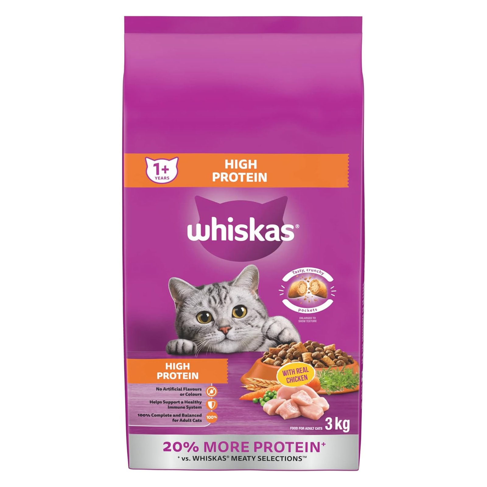 Whiskas Dry Cat Food With High Protein