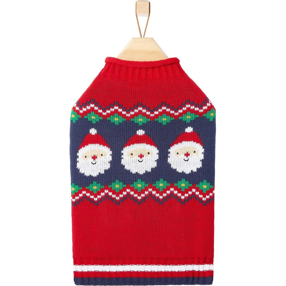 Wagatude Santa Pixel Dots Dog Sweater New
