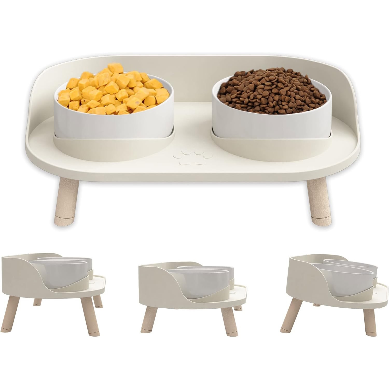 YEIRVE Elevated Cat Food Bowls