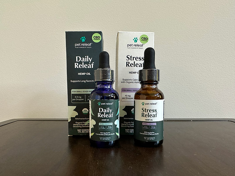 pet releaf hemp oil products