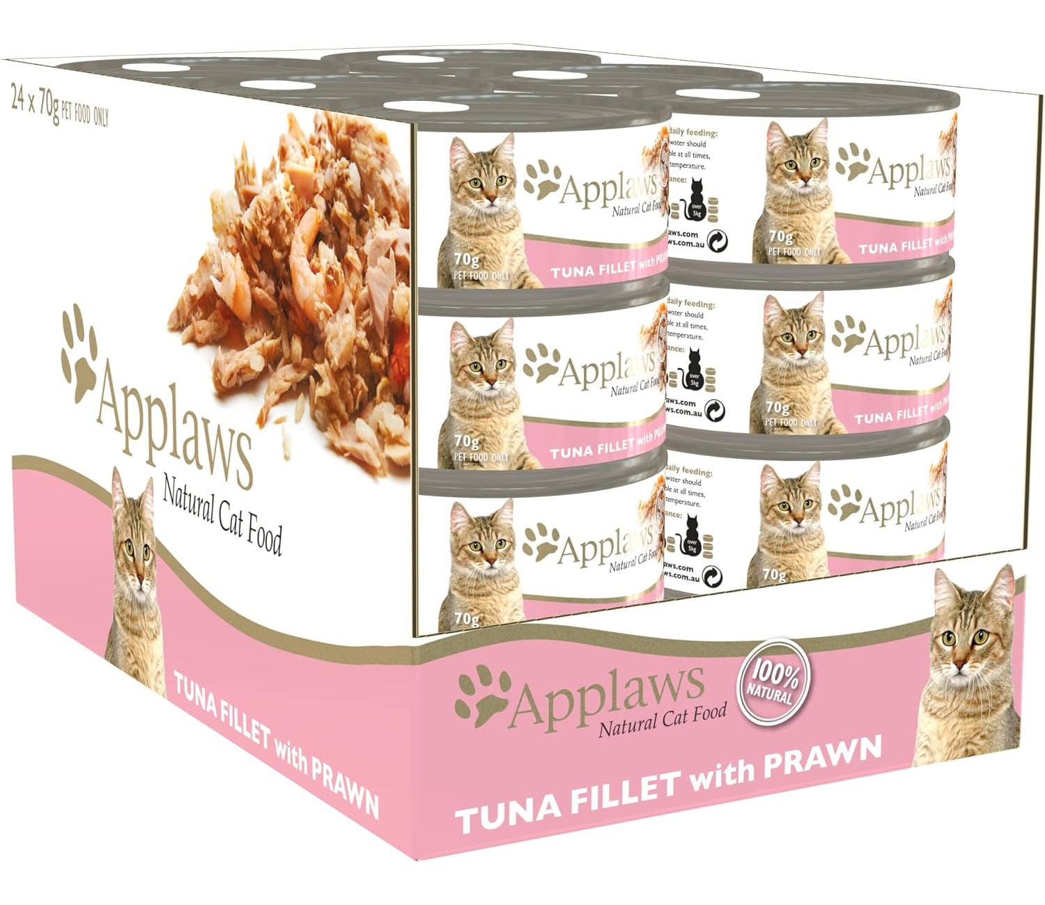 Applaws Tuna and Prawn Natural Tuna Fillet with Prawn Wet Cat Food