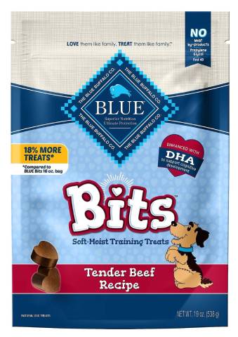 Blue Buffalo Blue Bits Tender Beef Recipe Soft-Moist Training Dog Treats