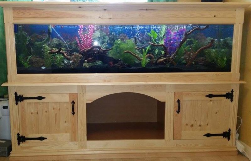 D.I.Y Aquarium Wooden Pine Stand