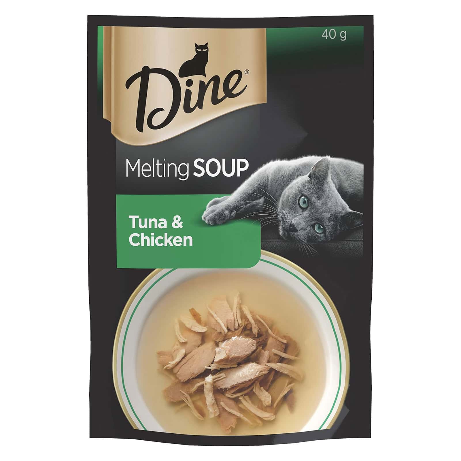 Dine Melting Soup Tuna And Chicken Wet Cat Food