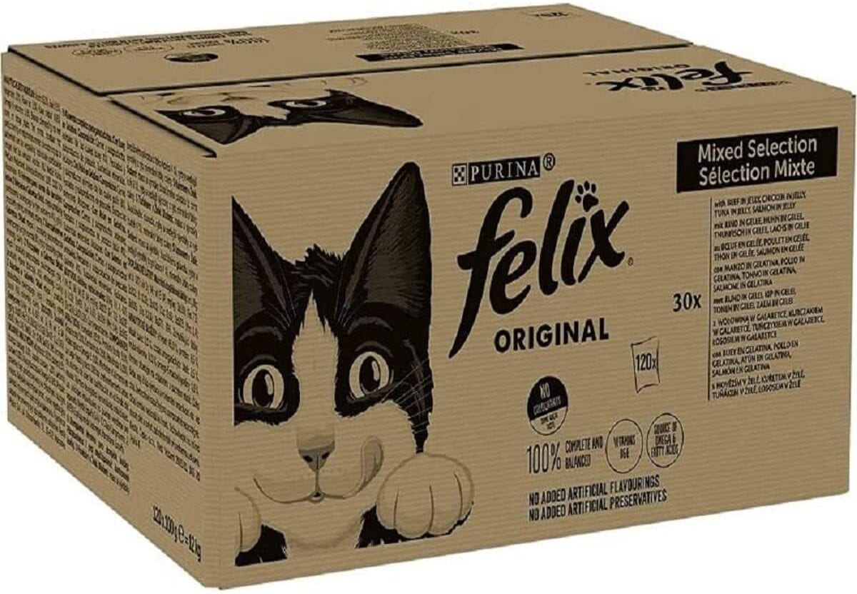 Felix Adult Wet Cat Food Mixed Selection in Jelly