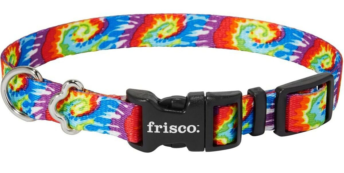 Frisco Tie Dye Swirl Polyester Dog Collar