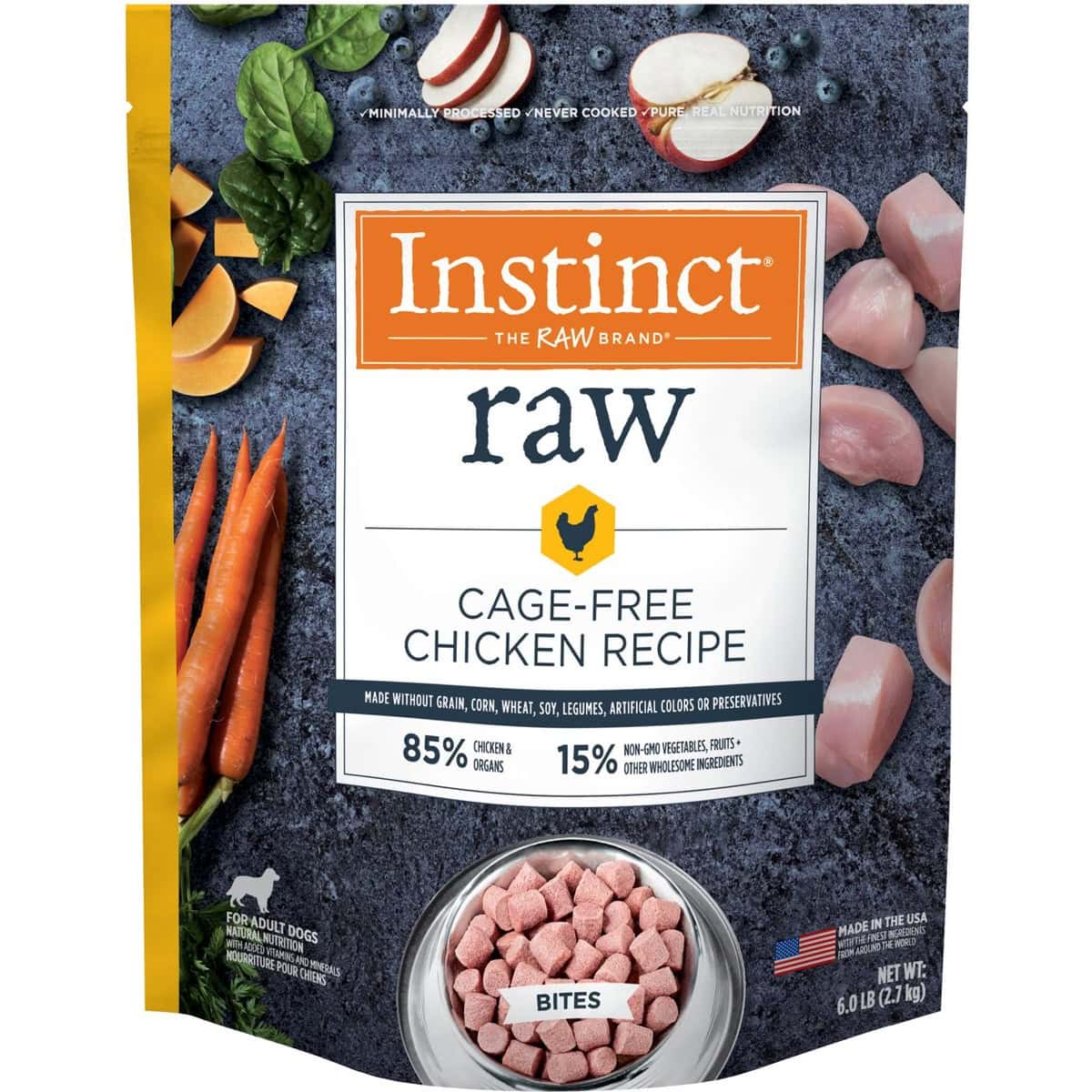 Instinct Raw Cage-Free Chicken Bites for Dogs