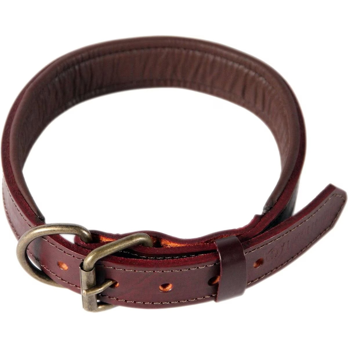Logical Leather Padded Dog Collar New