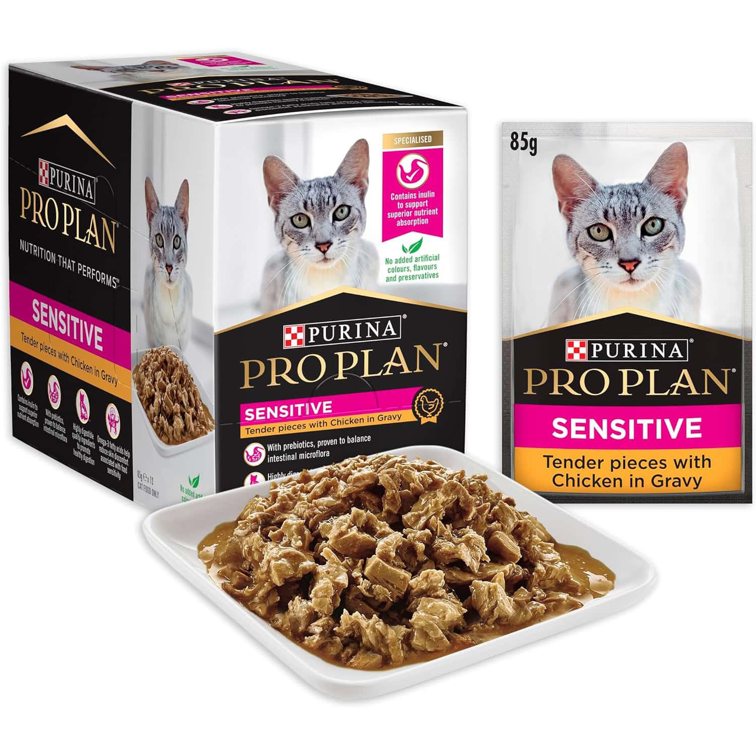 Purina PRO PLAN Adult Sensitive Chicken Wet Cat Food