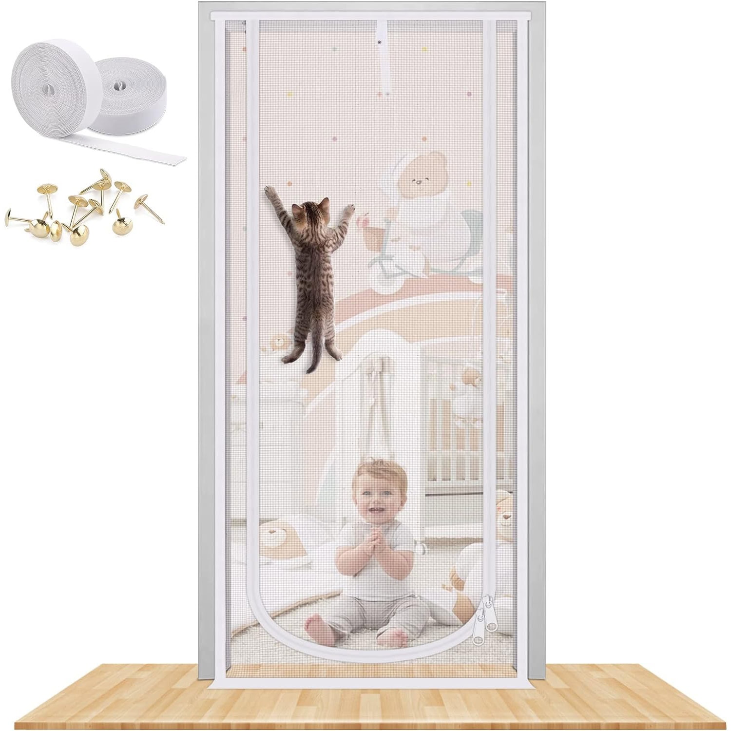 Reinforced Cat Screen Door