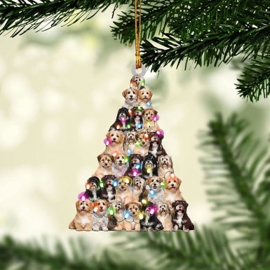 Talataca Bernese Mountain Dog Santa Hat Christmas Ornament