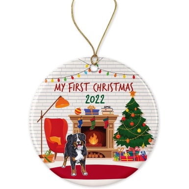 Yanashop88 Bernese Mountain Christmas Ornament
