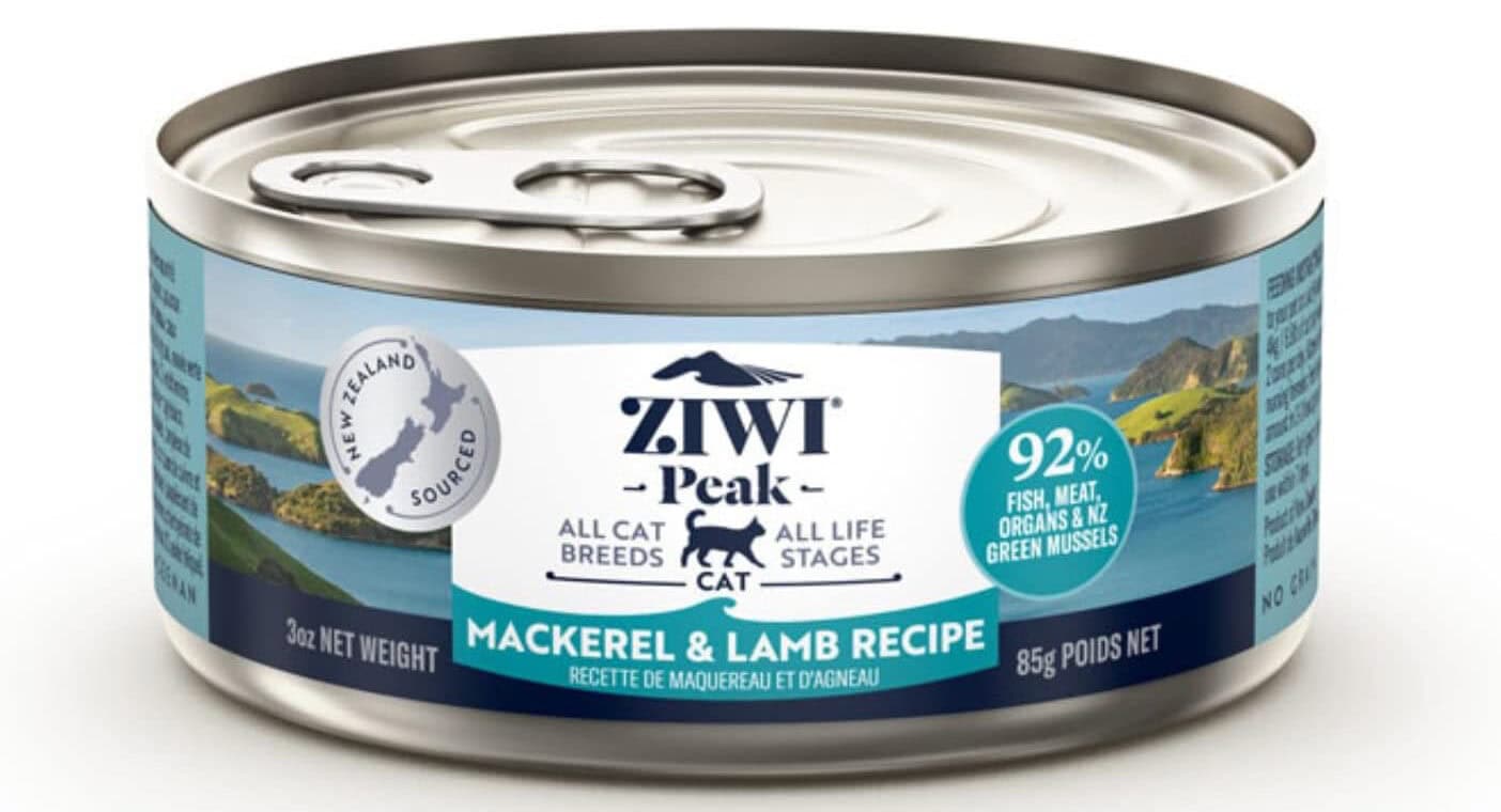 ZIWI Peak Canned Wet Cat Food – All Natural, High Protein, Grain Free, Limited Ingredient Mackerel & Lamb