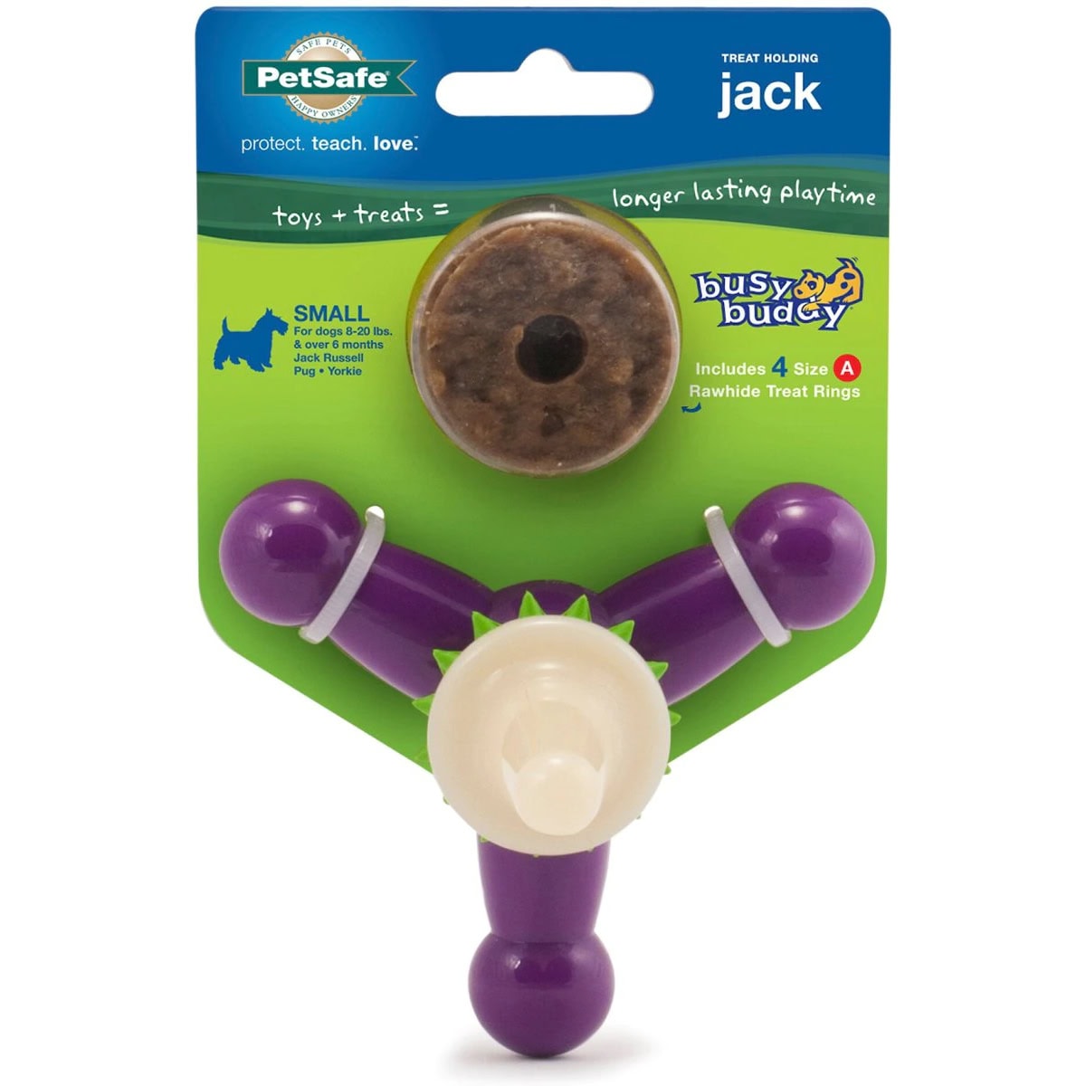 PetSafe Busy Buddy Jack Treat Dispenser Tough Dog Chew Toy