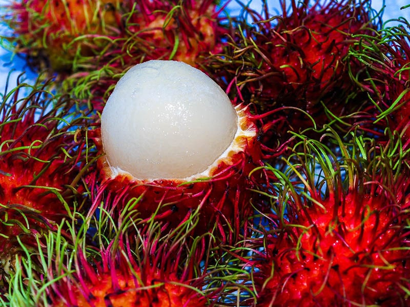 peeled rambutan