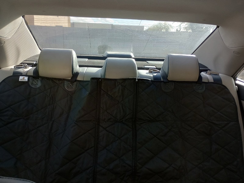 4knines split cover installed at the rear seat of the car