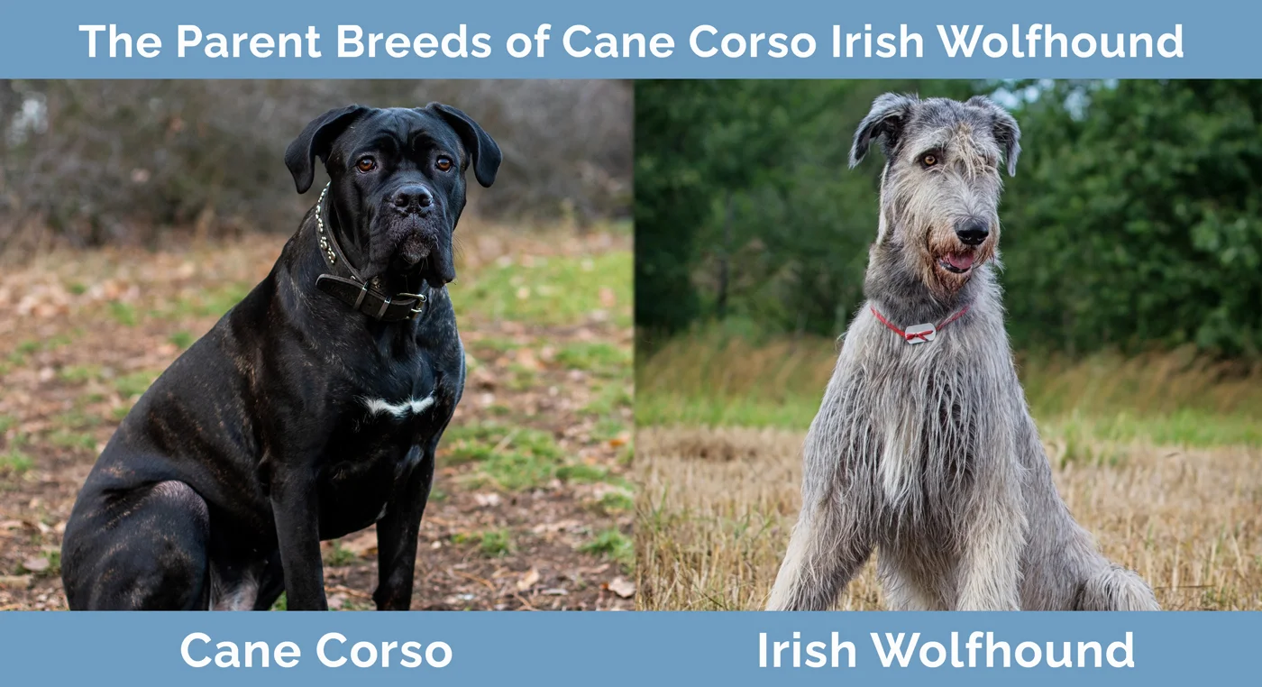 The parent breeds of Cane Corso Irish Wolfhound Mix